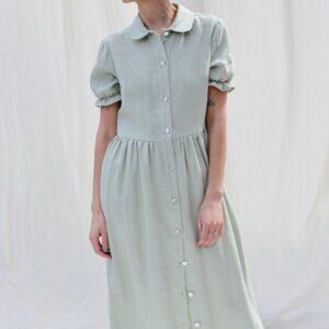 OFFON - NWT- Linen dress, Peter Pan collar: size XL.